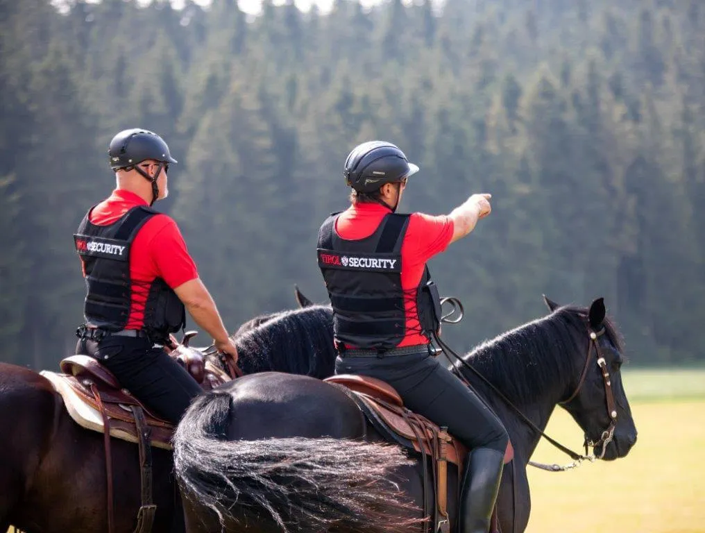 Berittene Security der Tirol Security im Einsatz