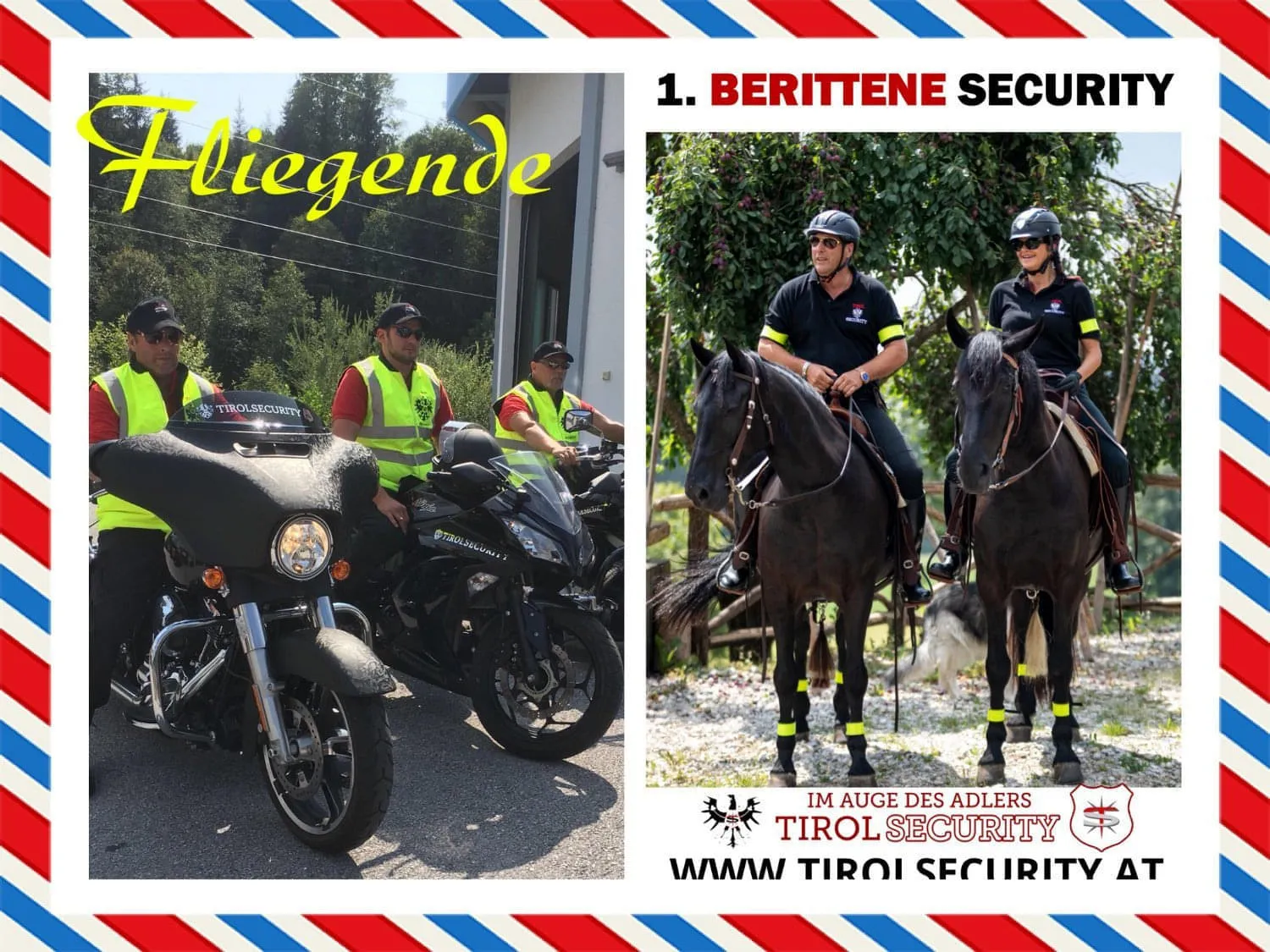 Berittene und fliegende Tirol Security